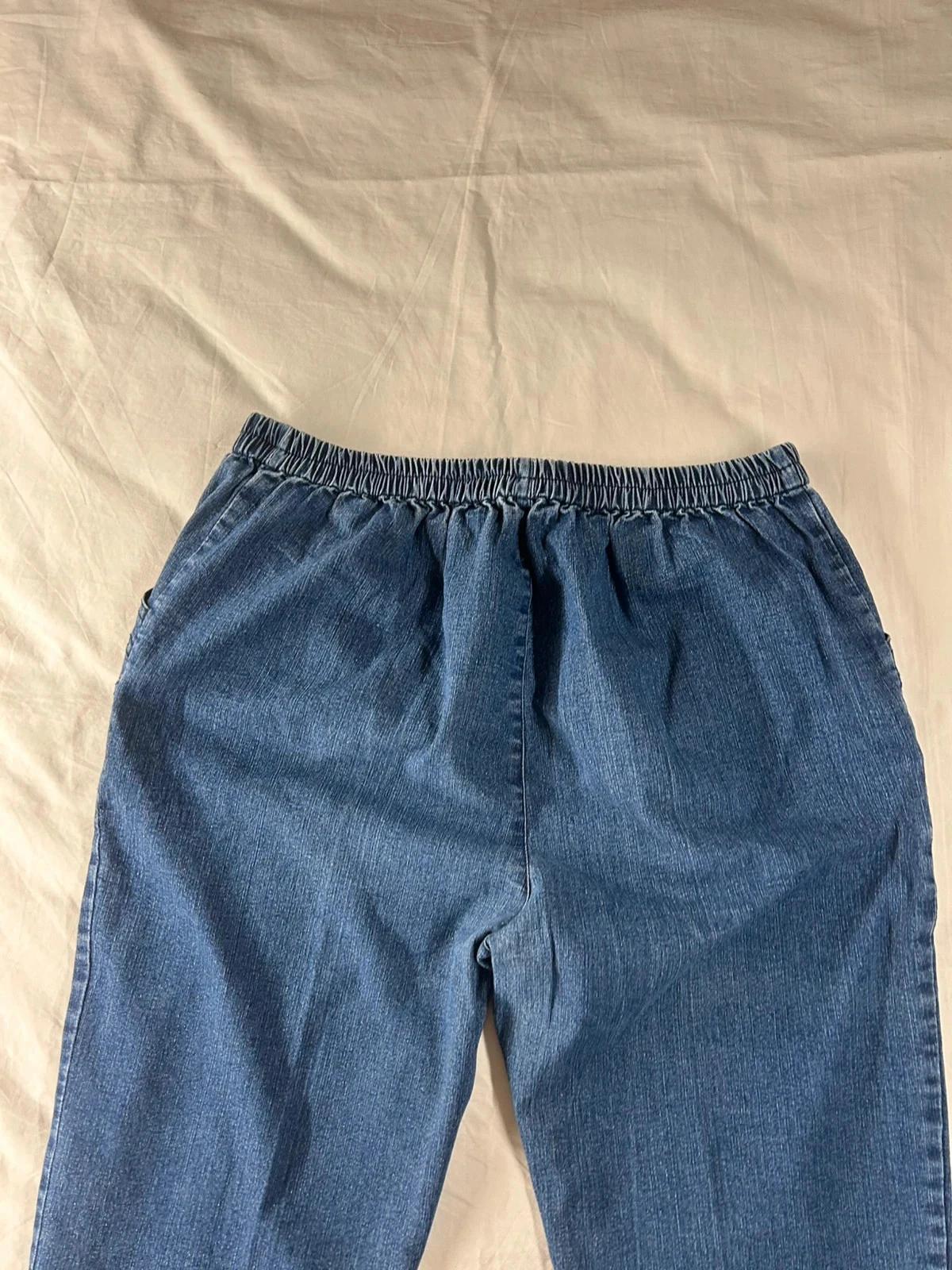 Jeans curtos azuis estilo vintage retrô tamanho 40 – photo 11